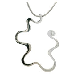 Tiffany & Co. Collar Colgante Equus Squiggle Frank Gehry de oro blanco de 18 quilates y diamantes