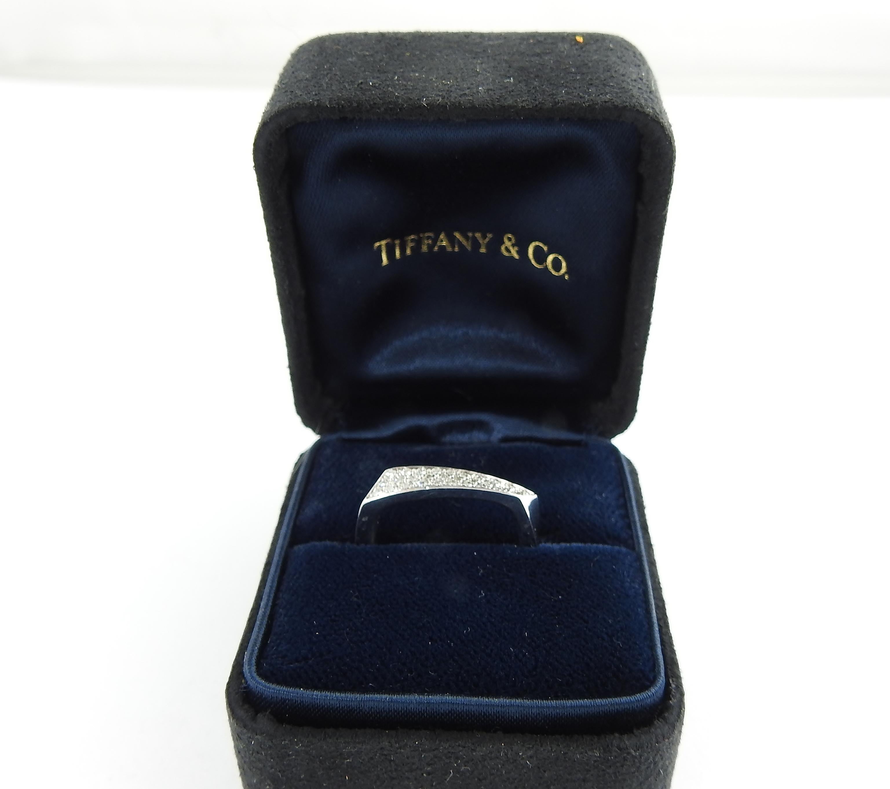 Tiffany & Co. Frank Gehry 18K White Gold Diamond Torque Ring Size 6.5 Box 4
