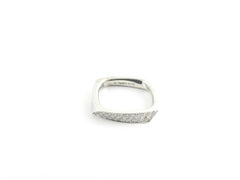 Tiffany & Co. Frank Gehry 18K White Gold Diamond Torque Ring Size 6.5 Box
