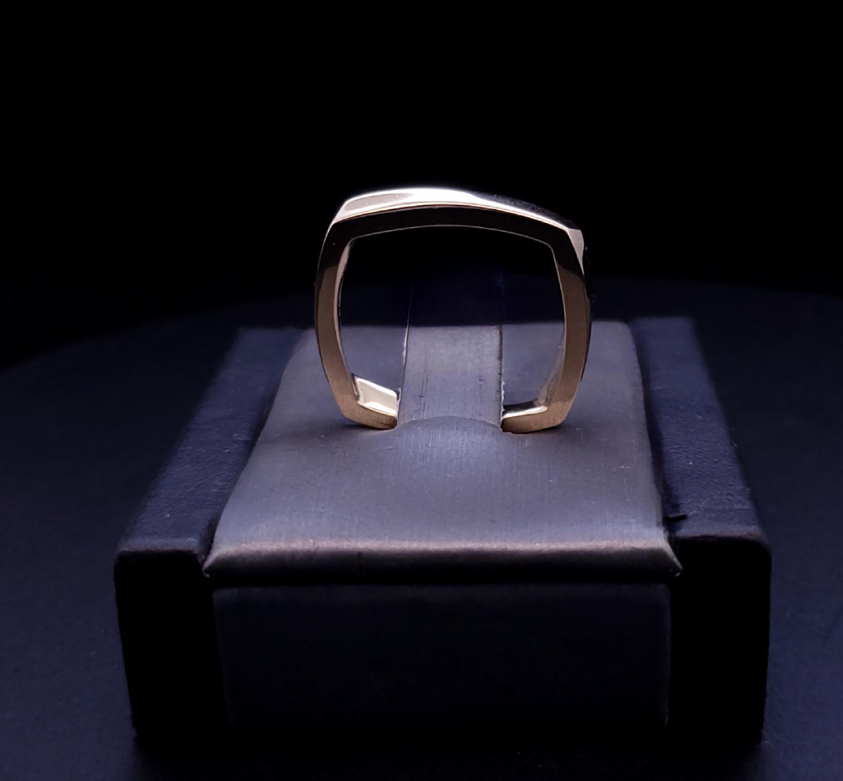 Tiffany & Co  Frank Gehry, bague carrée en or jaune 18 carats, taille 8,75 Unisexe en vente