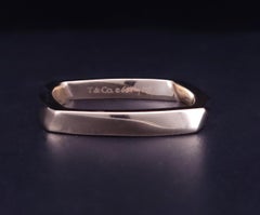 Tiffany & Co  Frank Gehry 18K Yellow Gold Torque Square Ring Size 8.75