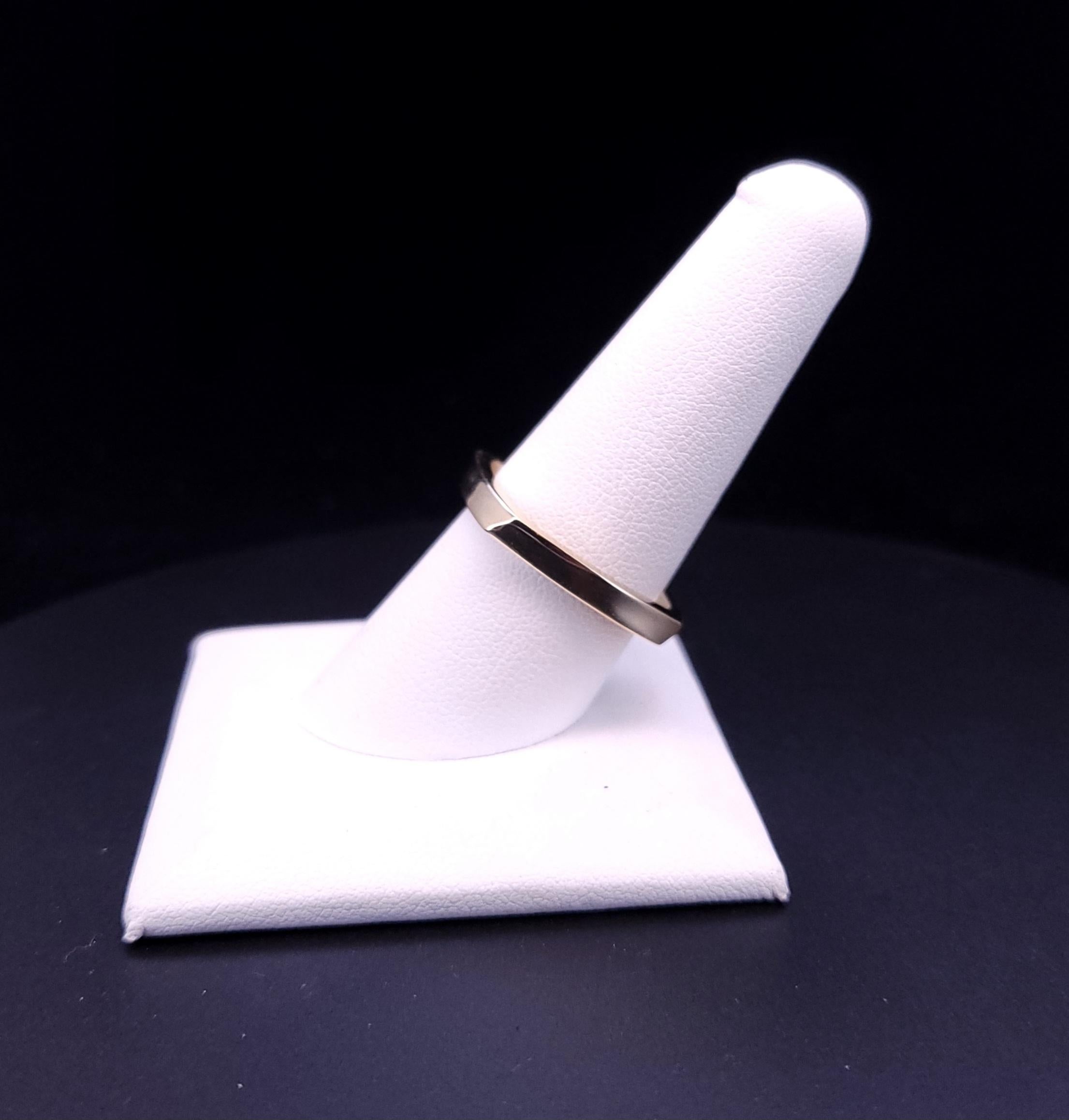 Tiffany & Co  Frank Gehry, bague carrée en or jaune 18 carats, taille 8,75 en vente 4