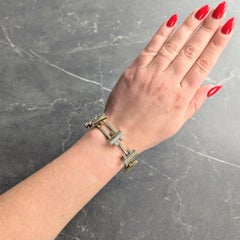 Tiffany & Co. Frank Gehry 2006 18K Gold Sterling Silver Axis Link Bracelet