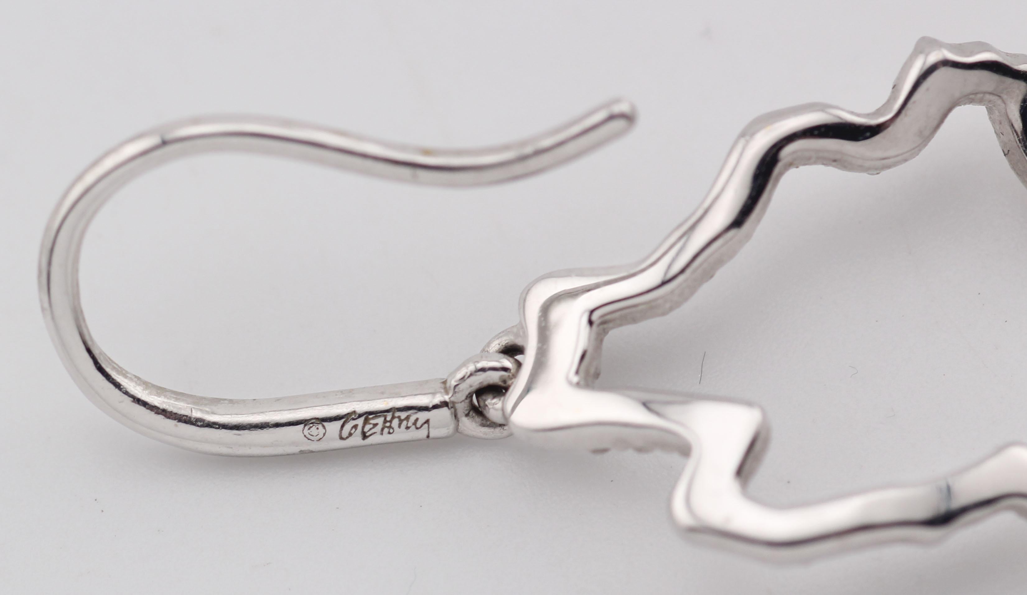 Tiffany & Co. Boucles d'oreilles feuilles en or blanc 18K avec diamants de Frank Gehry en vente 5