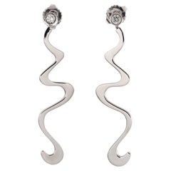 Tiffany & Co. Frank Gehry Equus Dangling Earrings 18k White Gold with Diamonds
