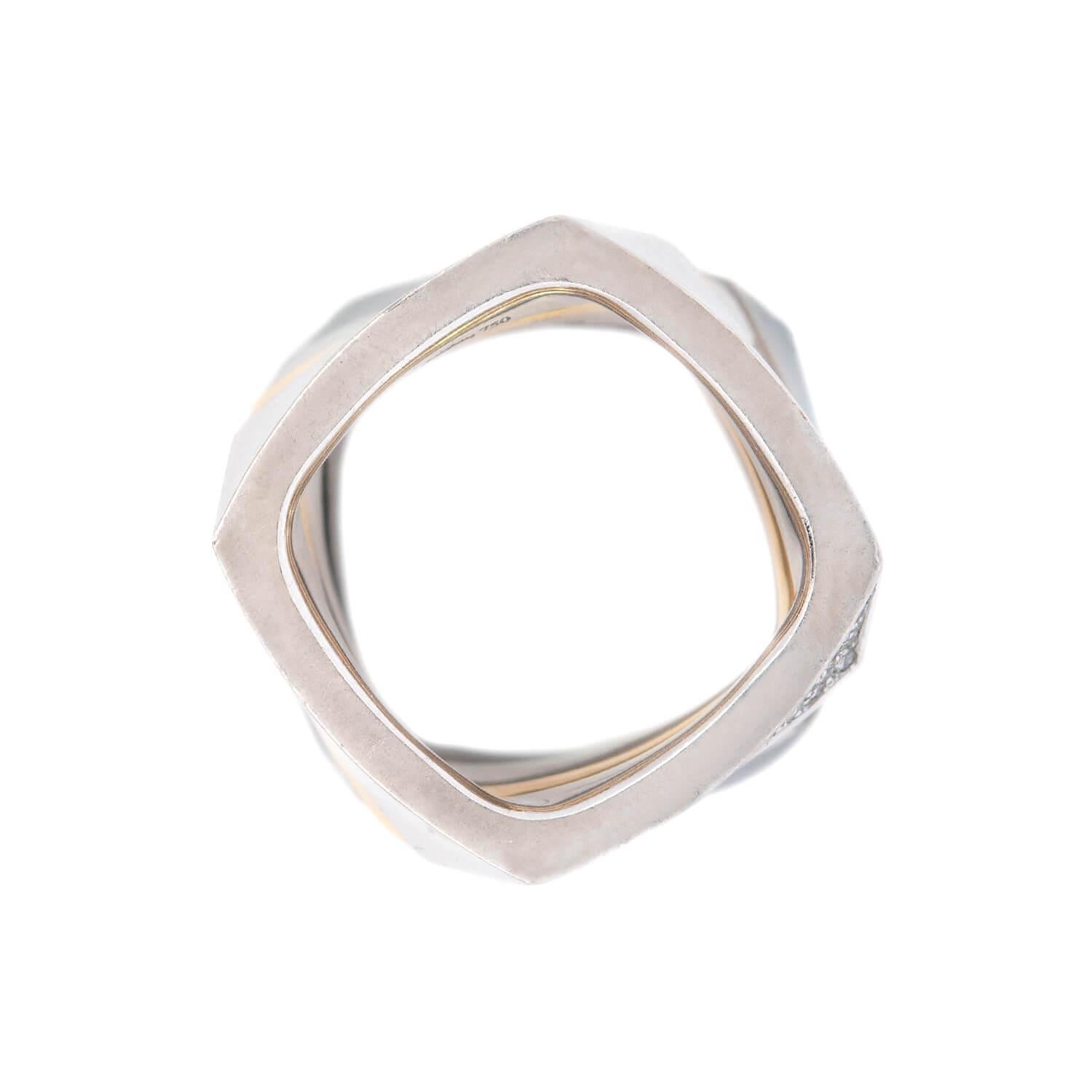 TIFFANY & Co. FRANK GEHRY Conjunto de anillos cuadrados Estate Torque Moderno en venta