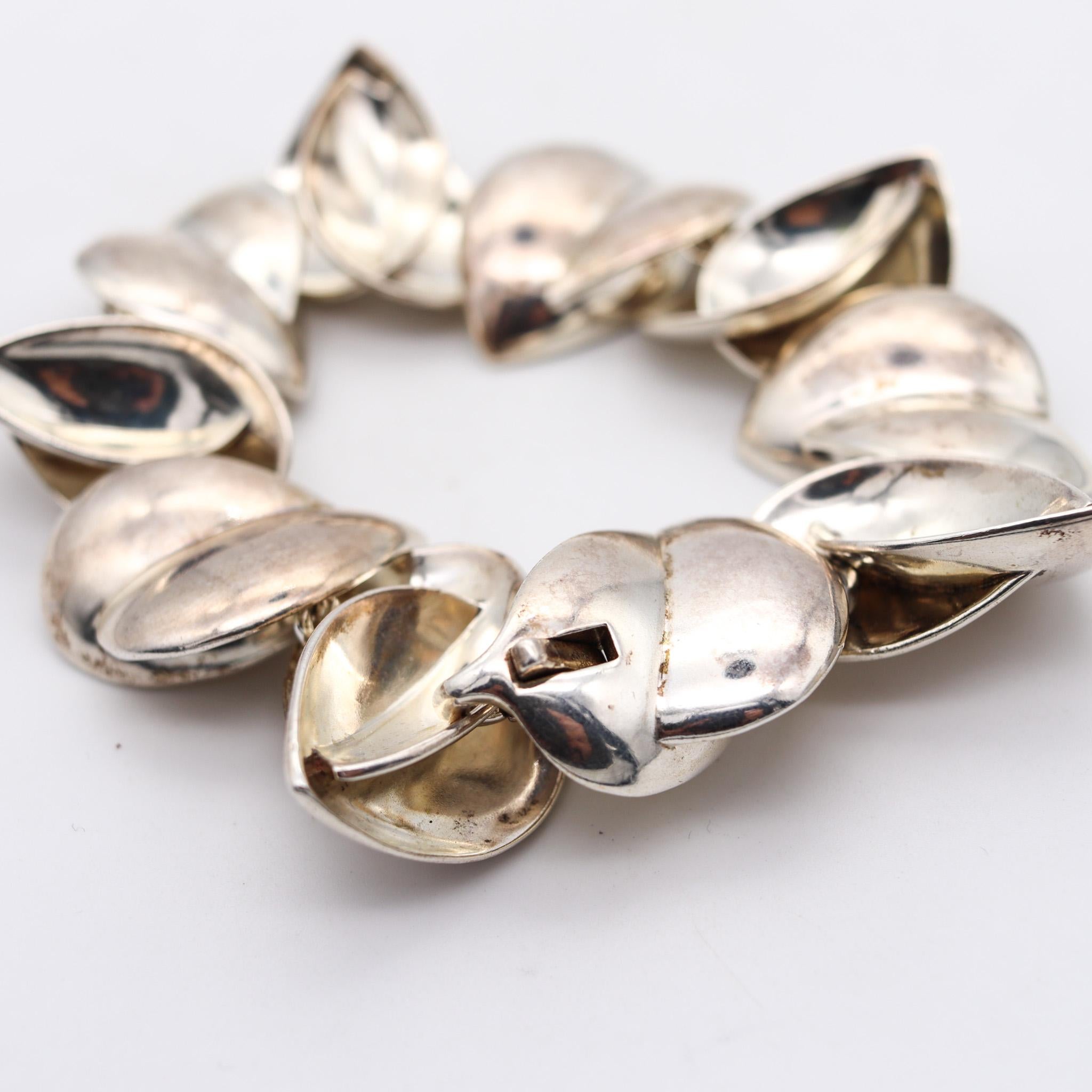 Modern Tiffany & Co. Frank Gehry Massive Geometric Hearts Bracelet .925 Sterling Silver