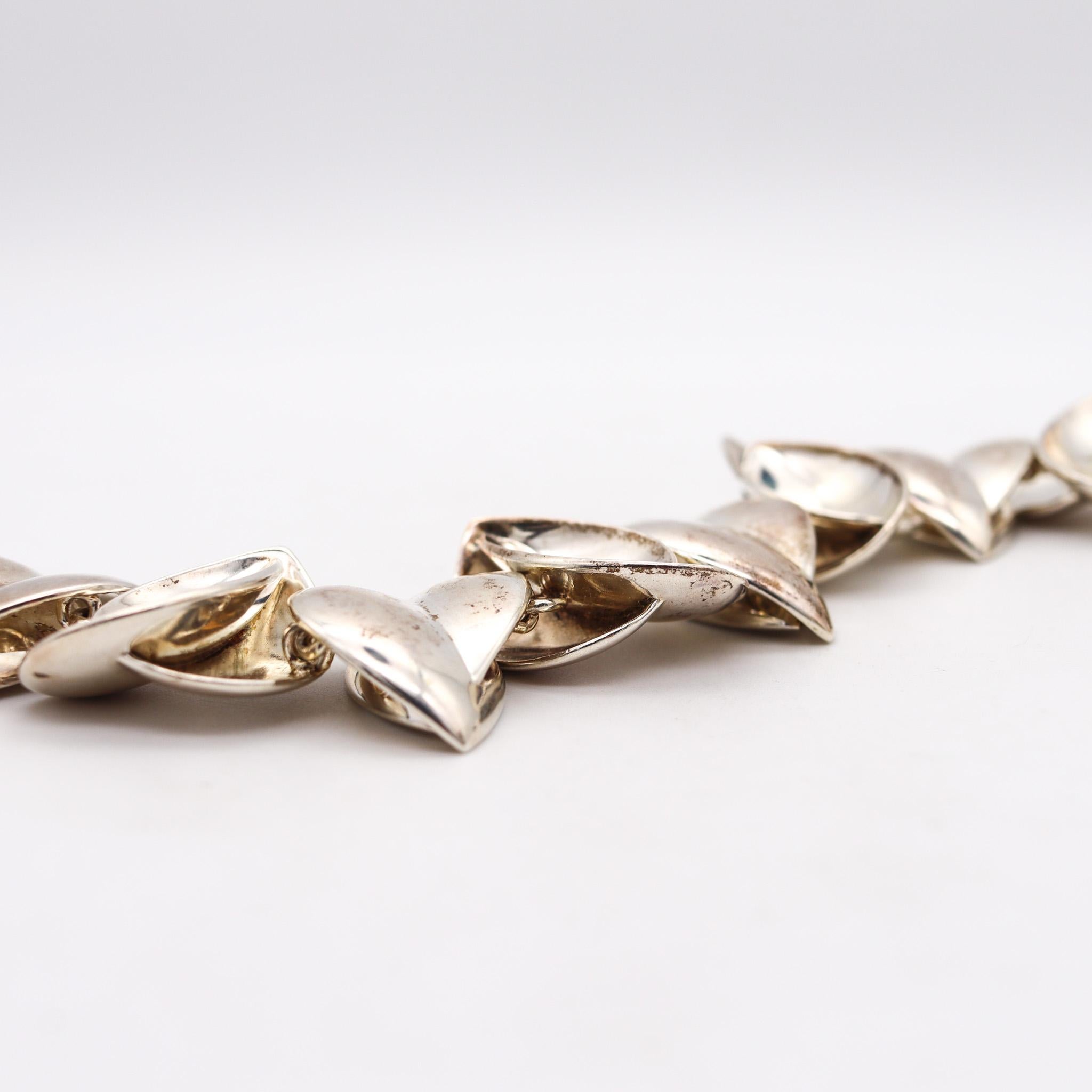 Women's or Men's Tiffany & Co. Frank Gehry Massive Geometric Hearts Bracelet .925 Sterling Silver
