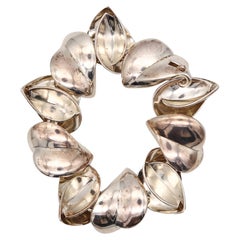 Tiffany & Co. Frank Gehry Massive Geometric Hearts Bracelet .925 Sterling Silver
