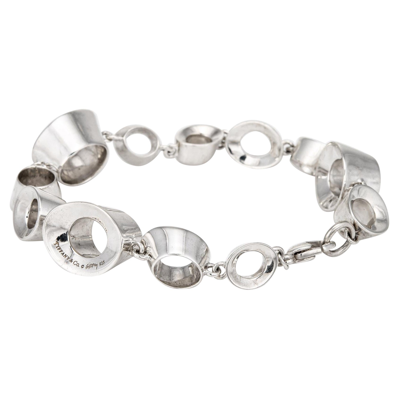 Tiffany & Co Frank Gehry Pulsera Morph Plata de ley 7,5" Joyería fina firmada en venta