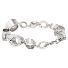 Used Tiffany & Co Frank Gehry Morph Bracelet Sterling Silver 7.5" Fine Signed Jewelry