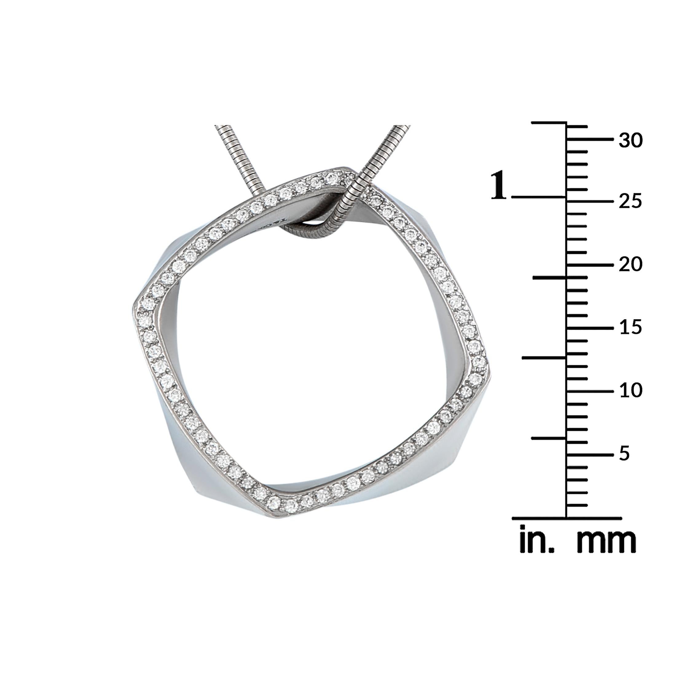 Women's Tiffany & Co. Frank Gehry Platinum 0.60ct Diamond Torque Necklace For Sale