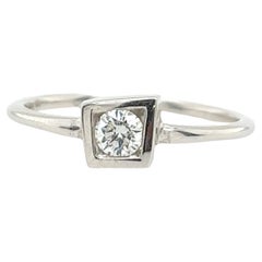 Tiffany & Co. Frank Gehry Solitaire Ring in 18ct White Gold with 0.15ct diamond