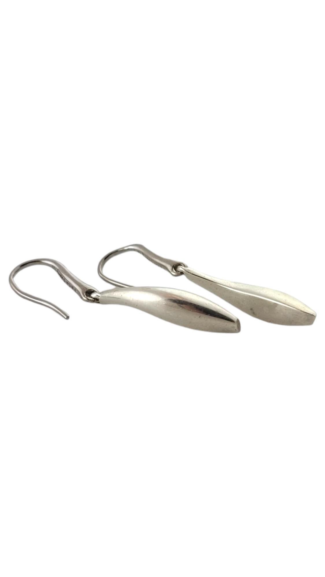 Tiffany & Co. Frank Gehry Sterling Silver Fish Hook Drop Earrings #17816 In Good Condition In Washington Depot, CT
