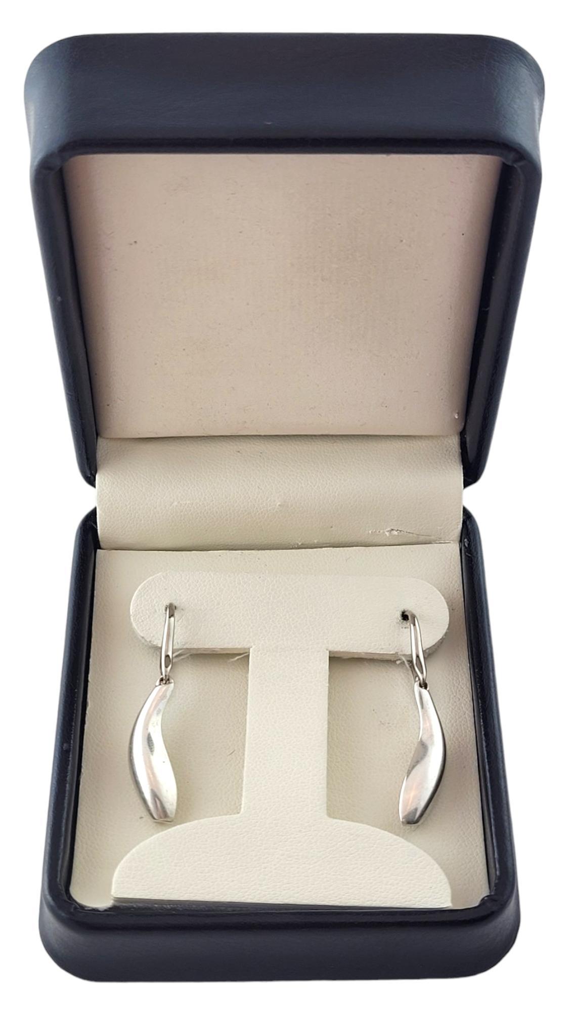 Tiffany & Co. Frank Gehry Sterling Silver Fish Hook Drop Earrings #17816 2