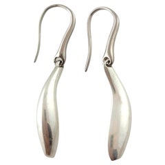 Tiffany & Co. Frank Gehry Sterling Silver Fish Hook Drop Earrings #17816