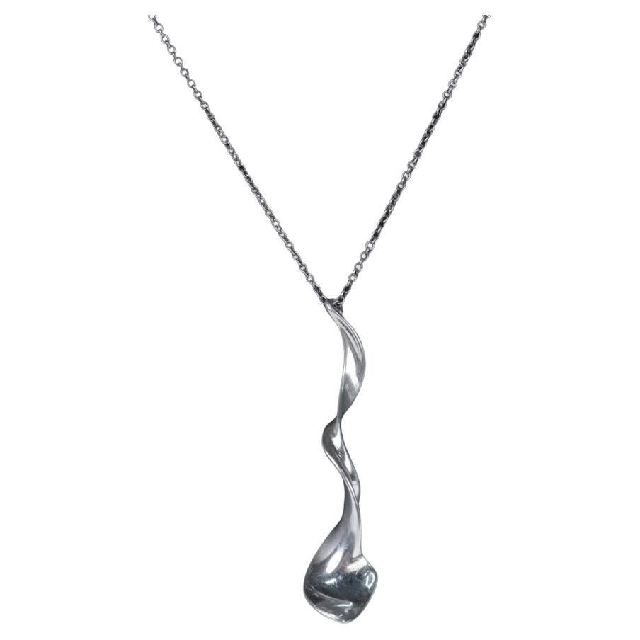 silver orchid necklace