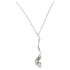 Tiffany & Co. Frank Gehry Sterling Silver Orchid Twist Pendant Necklace