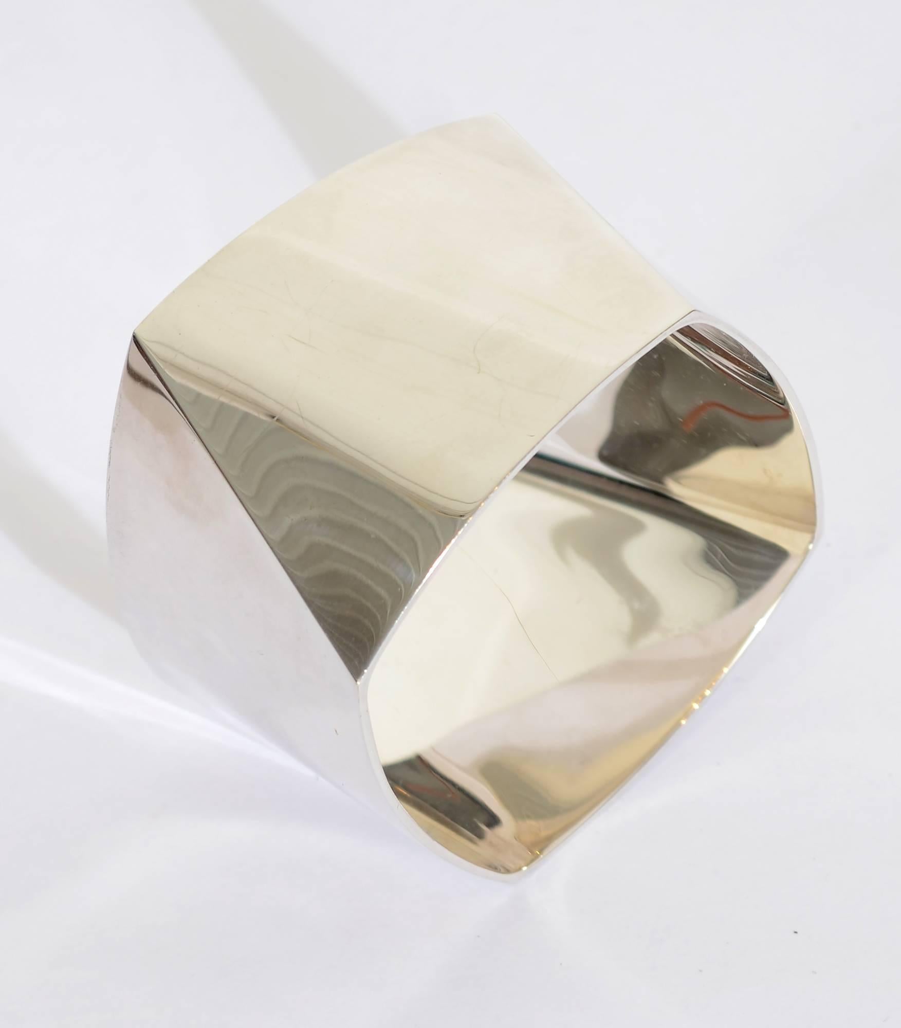 Tiffany & Co. Frank Gehry Sterling Silver Torque Bangle Bracelet 1