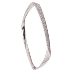 TIFFANY & CO. Brazalete Frank Gehry Torque de oro blanco de 18 quilates con diamante de 1,56 qt