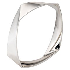 Tiffany & Co. Bracelet torque Frank Gehry en argent sterling 8" Fine Signed Jewelry