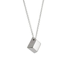 Tiffany & Co Frank Gehry Torque Cube Necklace Sterling Silver Retired Jewelry