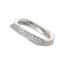 Tiffany & Co. Frank Gehry White Gold and Diamond Torque Ring