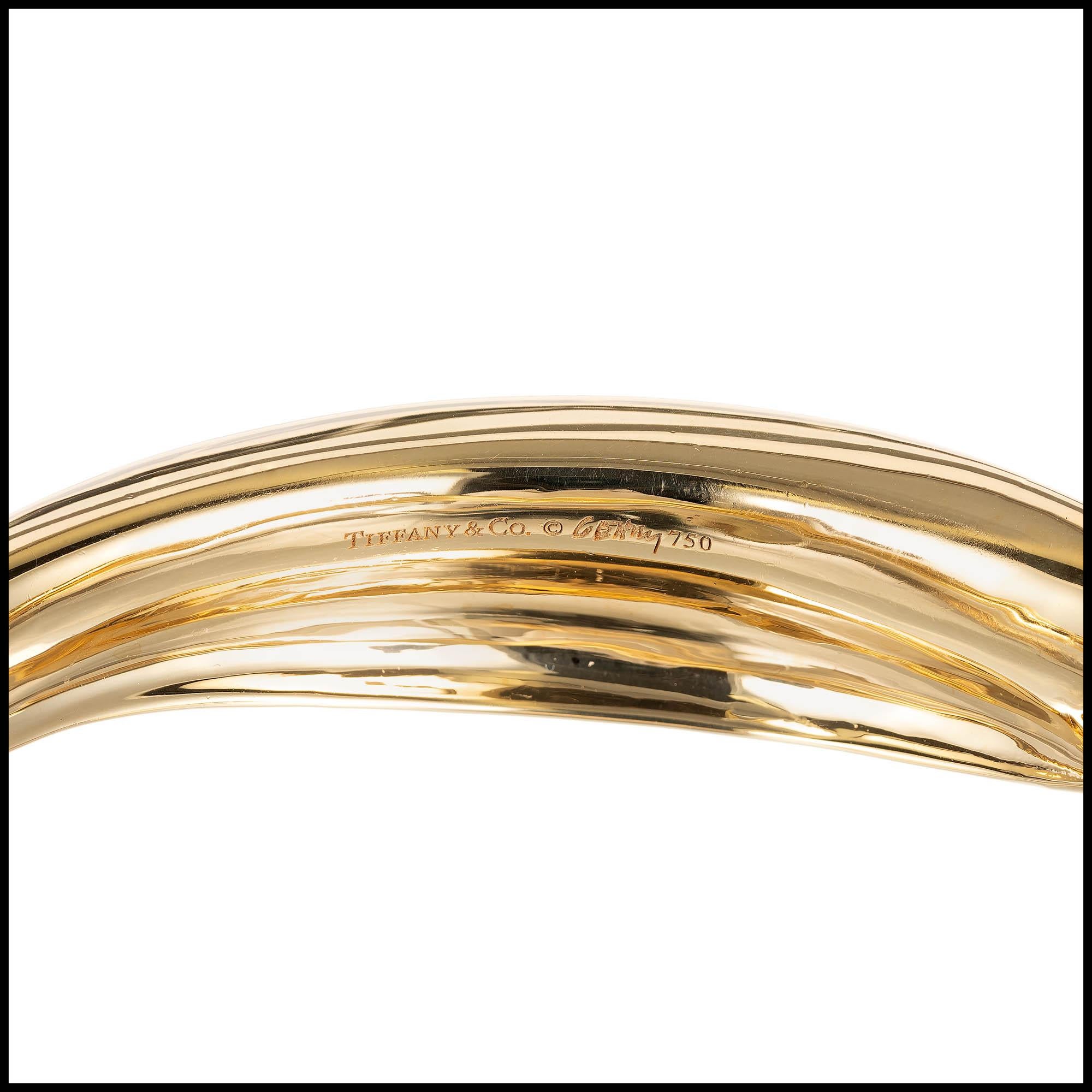 Tiffany and Co. Frank Gehry Yellow Gold Bangle Bracelet at 1stDibs ...
