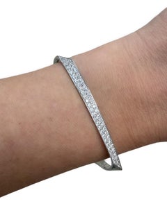 Tiffany & Co., Frank Whiting Torque 18K Weißgold und Diamant-Armreif