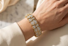 Tiffany & Co. French 12 Carat Diamond Bracelet in Platinum and 18K Gold