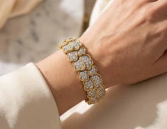 Tiffany & Co. Französisches 12 Karat Diamantarmband aus Platin und 18K Gold
