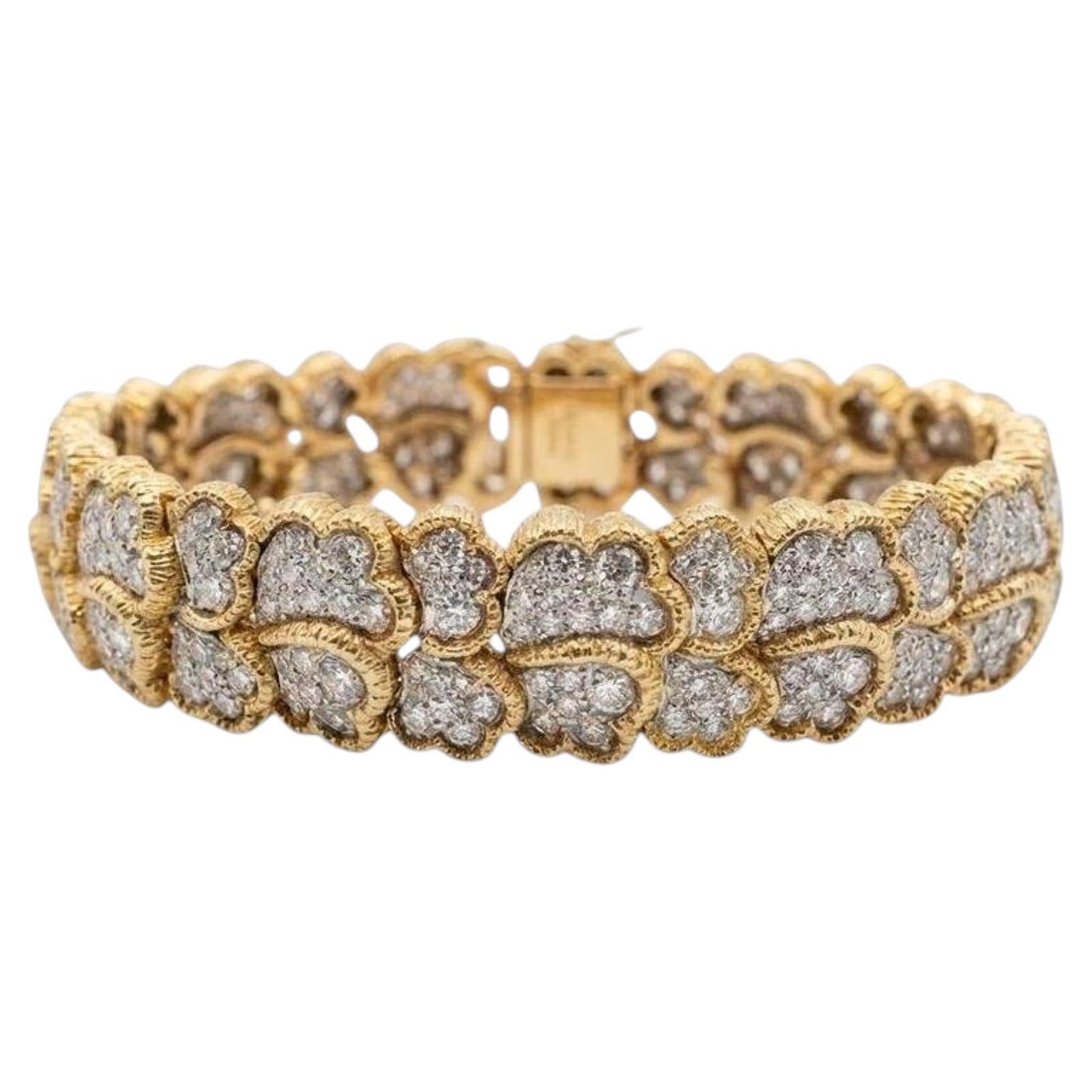 Tiffany & Co. Bracciale francese con diamanti da 12 carati in platino e oro 18 carati