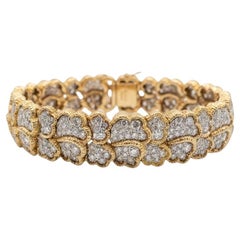 Tiffany & Co. Pulsera francesa de diamantes de 12 quilates en platino y oro de 18 quilates