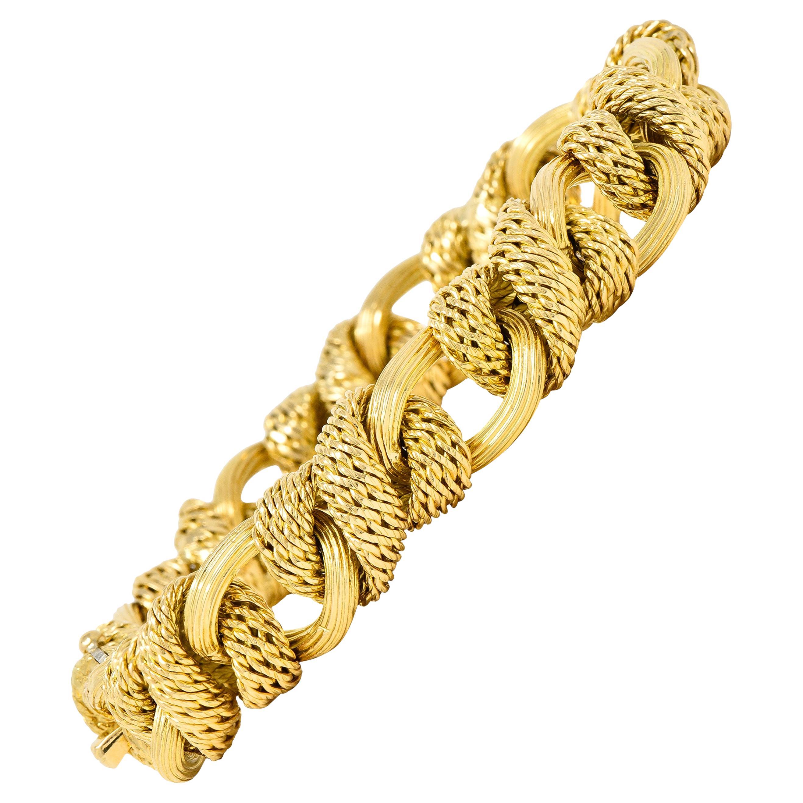 Tiffany and Co. 18 Karat Yellow Gold ID Bracelet For Sale at 1stDibs
