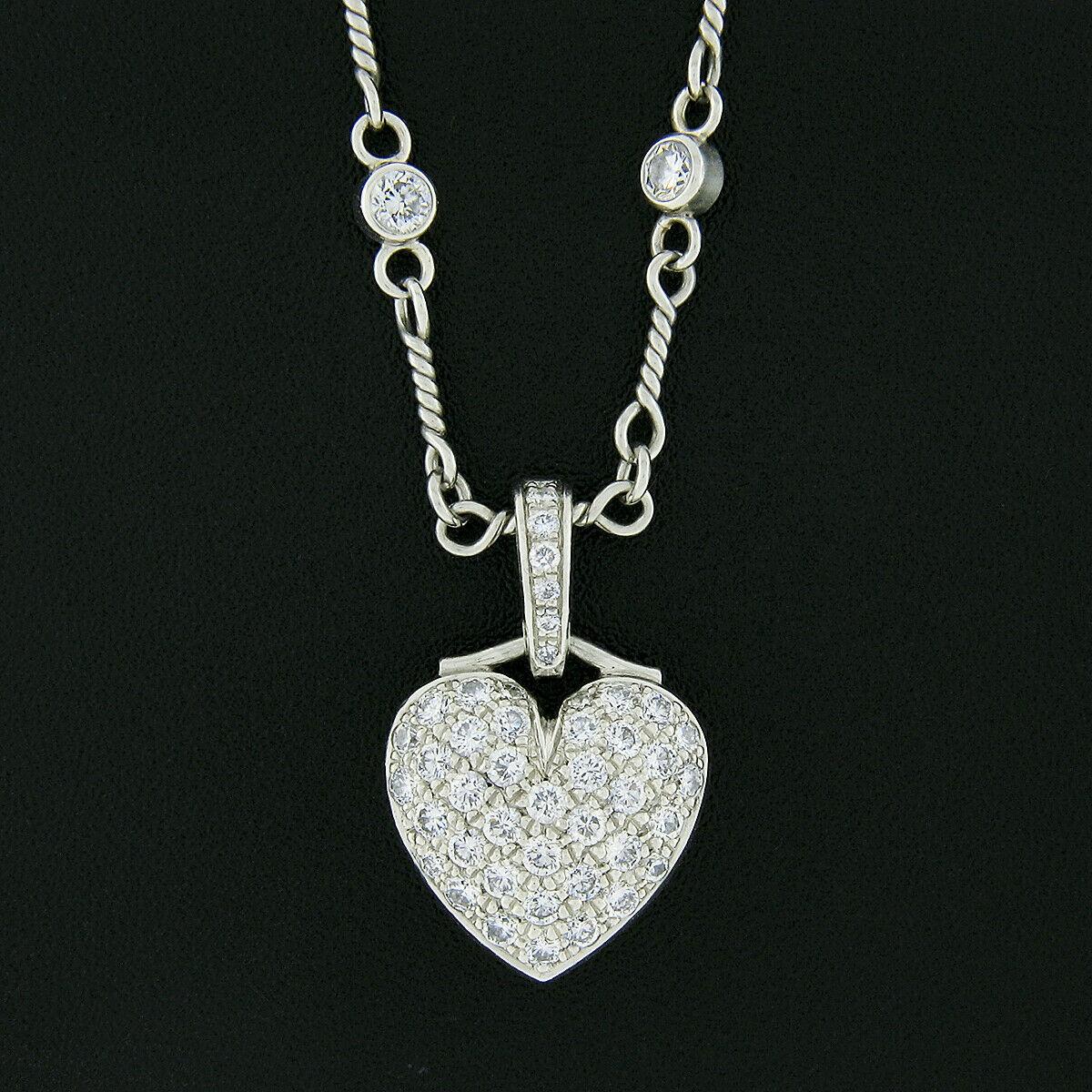 tiffany puffed heart necklace