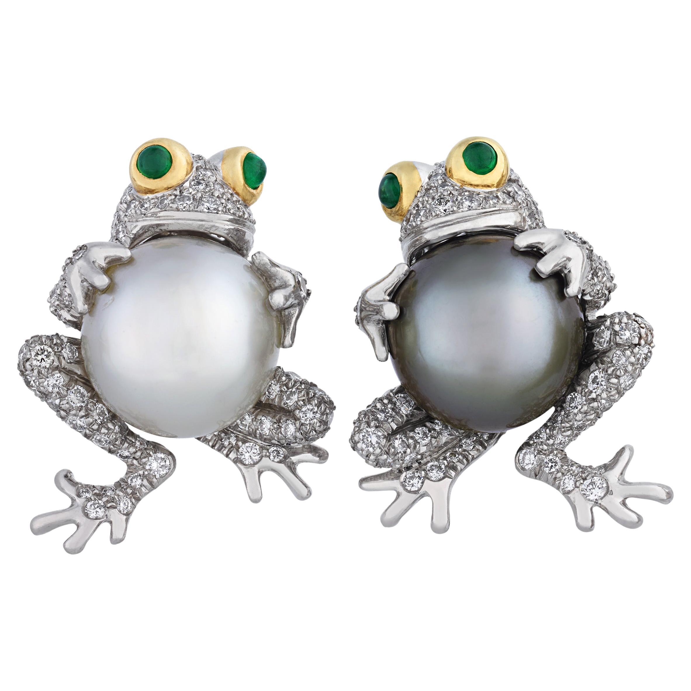 Tiffany & Co. Frog Pearl Earrings
