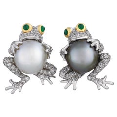 Vintage Tiffany & Co. Frog Pearl Earrings