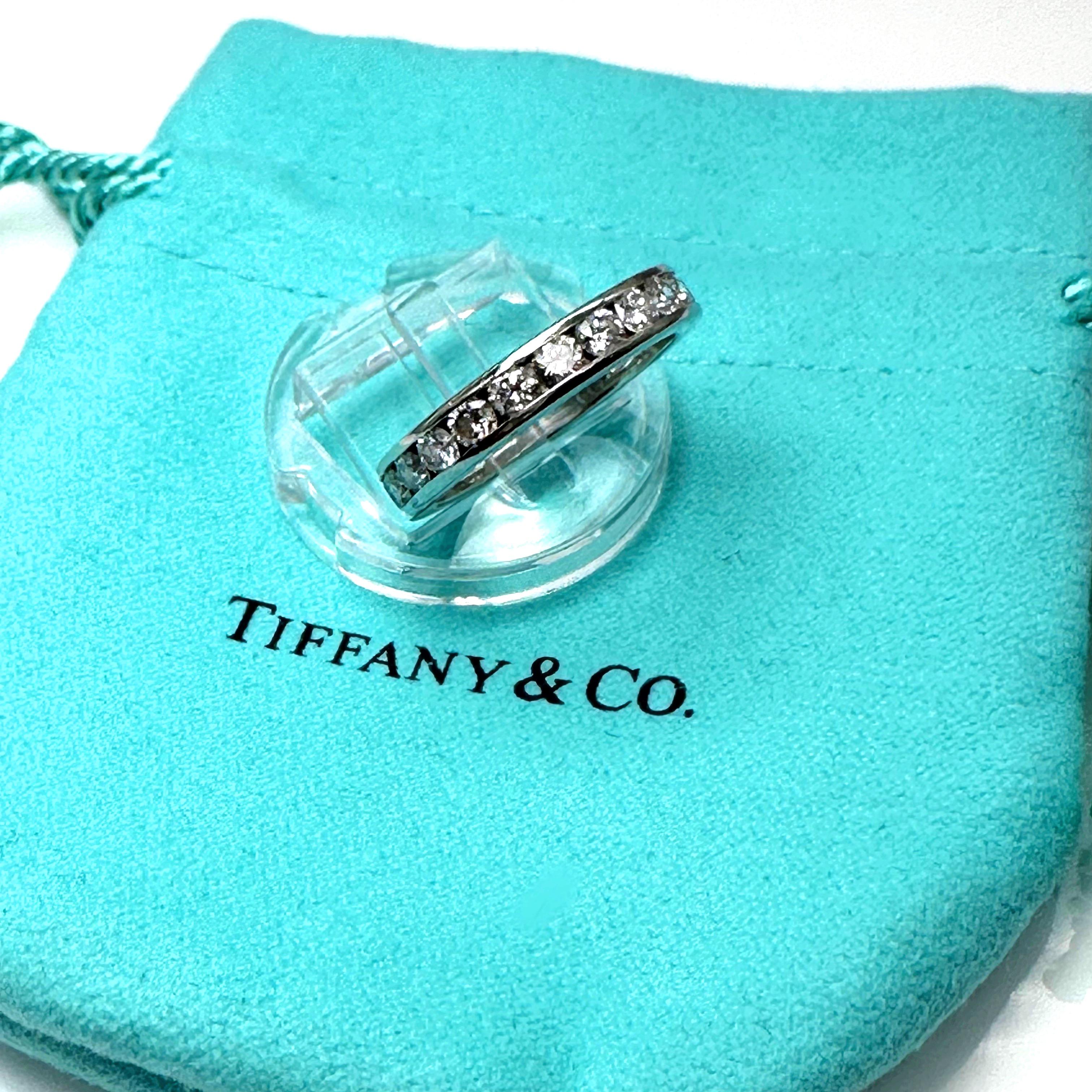 Tiffany & Co. Full Circle Diamond Channel Set Eternity Band 1.95tcw Plat For Sale 9