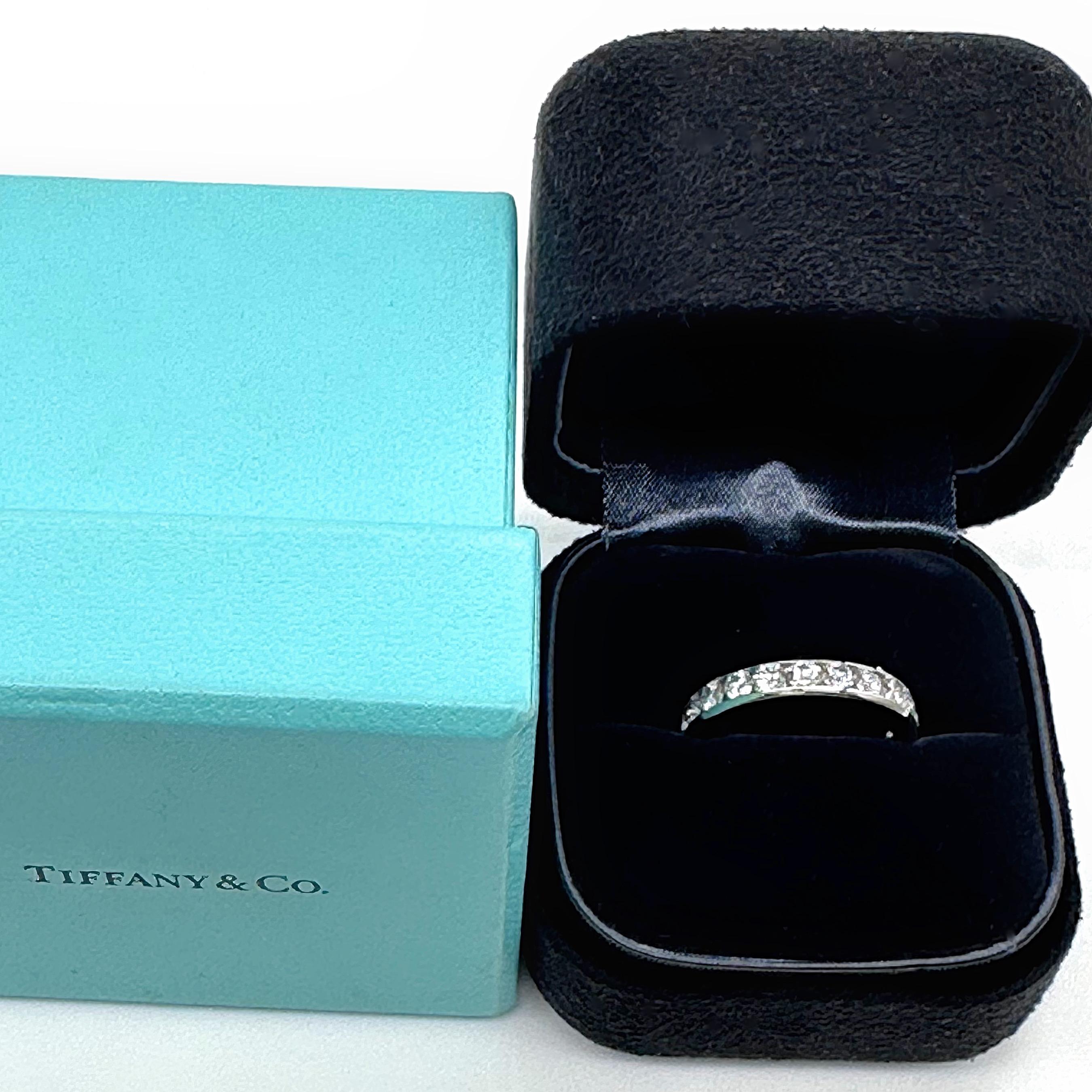Tiffany & Co. Full Circle Diamond Channel Set Eternity Band 1.80tcw Plat For Sale 5