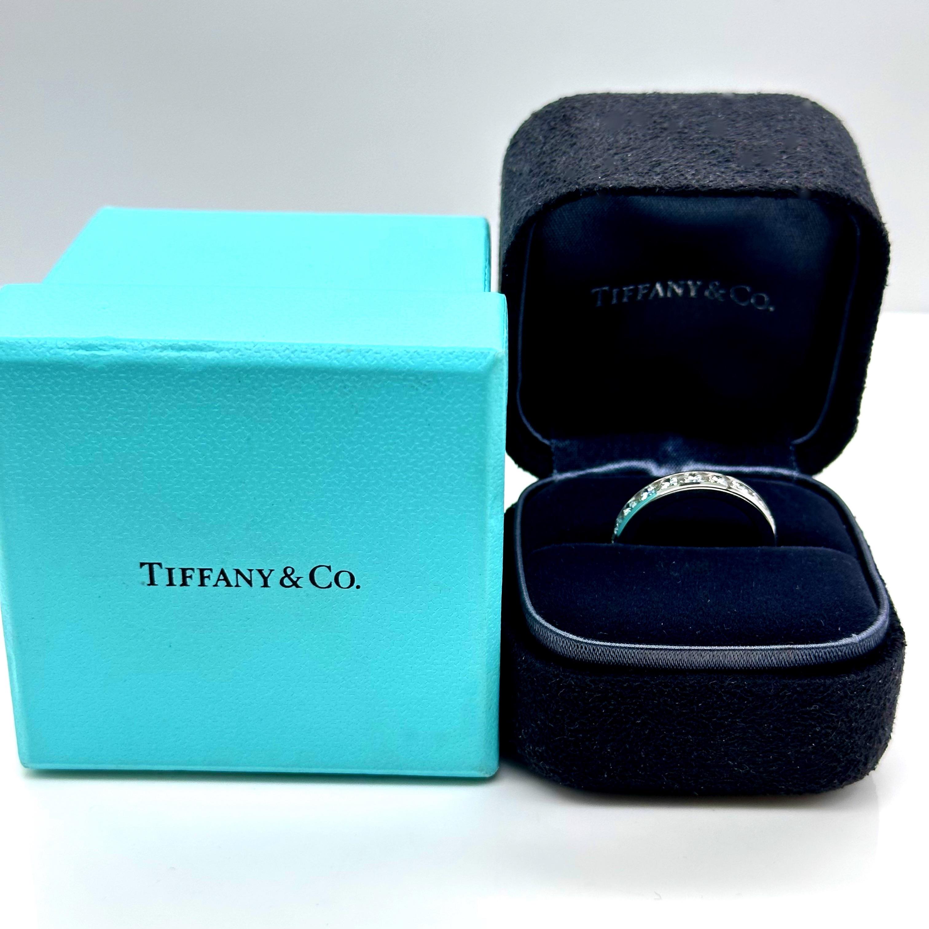 Tiffany & Co. Full Circle Diamond Channel Set Eternity Band 1.80tcw Plat For Sale 6