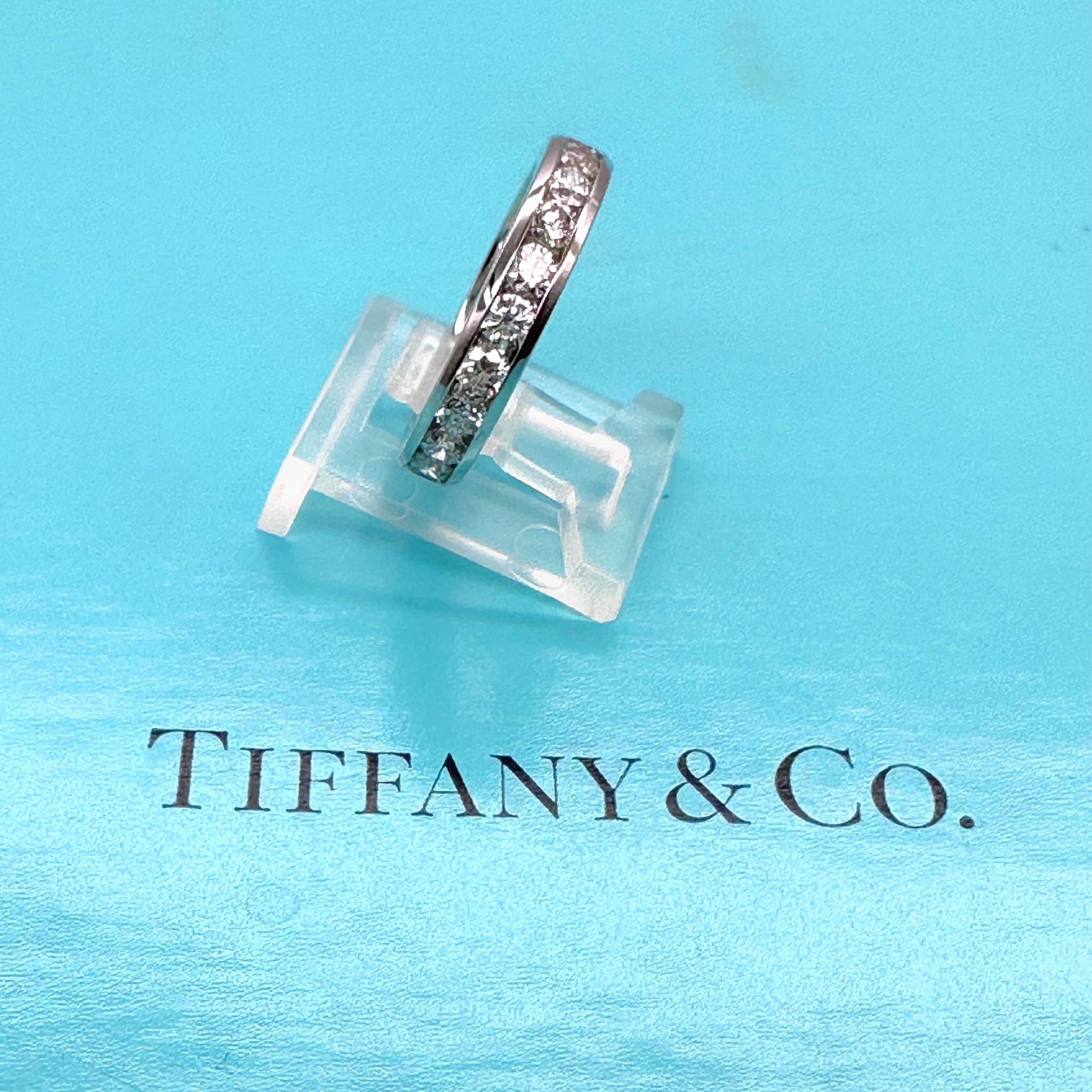 Tiffany & Co. Full Circle Diamond Channel Set Eternity Band 1.80tcw Plat For Sale 9