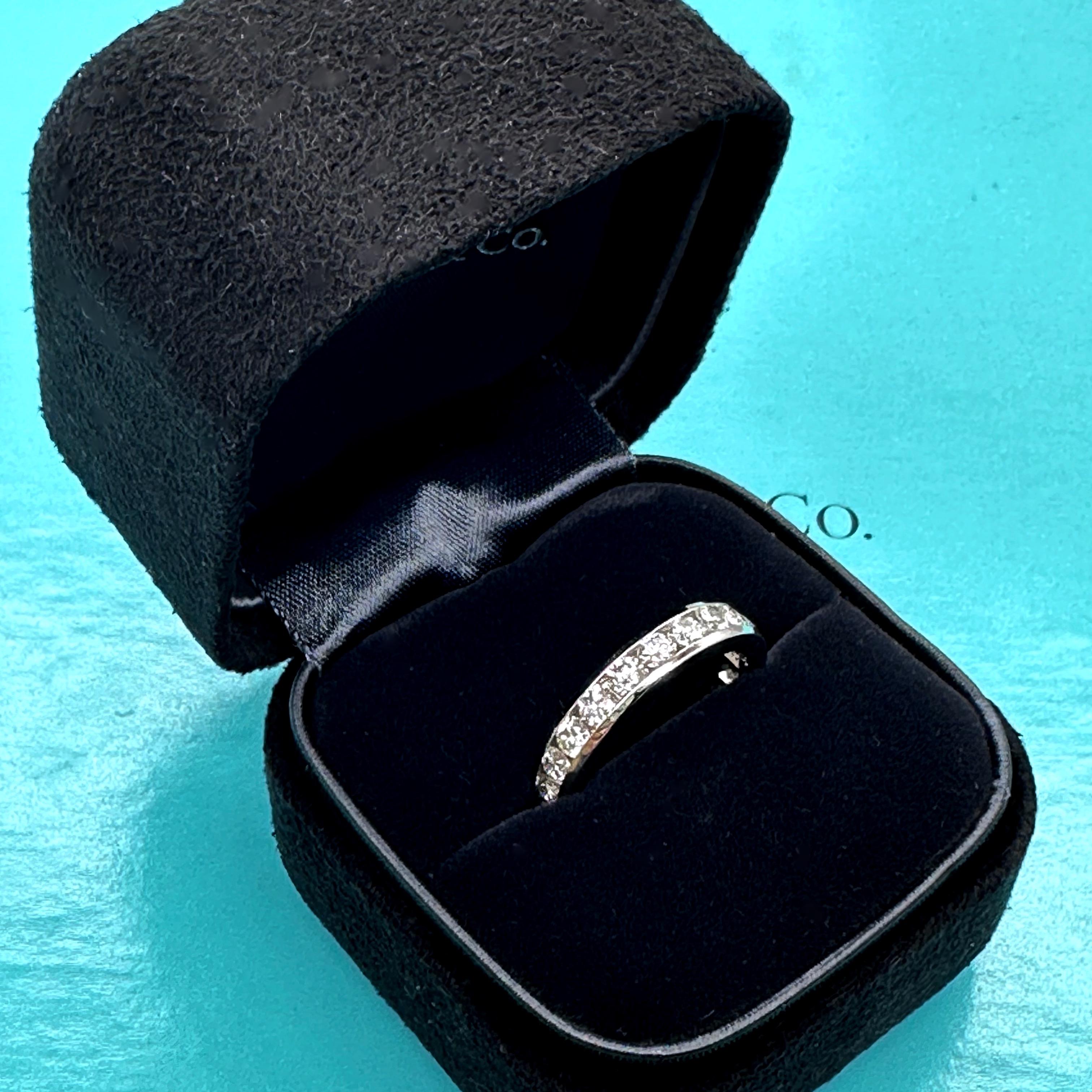 Tiffany & Co. Full Circle Diamond Channel Set Eternity Band 1.80tcw Plat For Sale 4