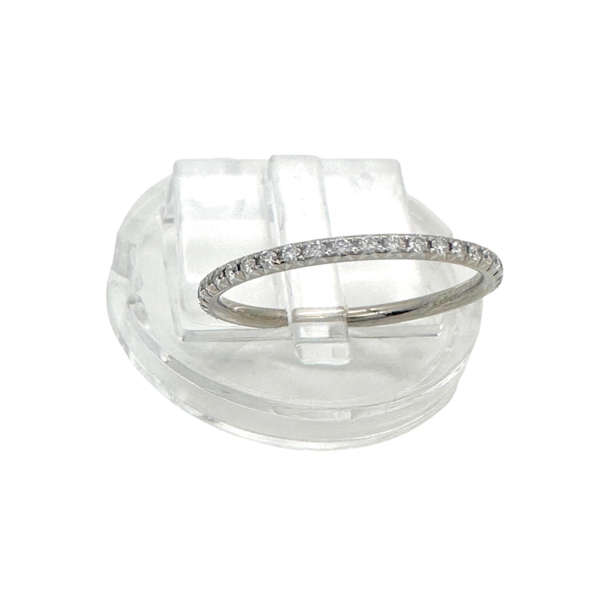 Tiffany & Co. Full Circle Diamond Eternity Band Ring 18k White Gold For Sale 1