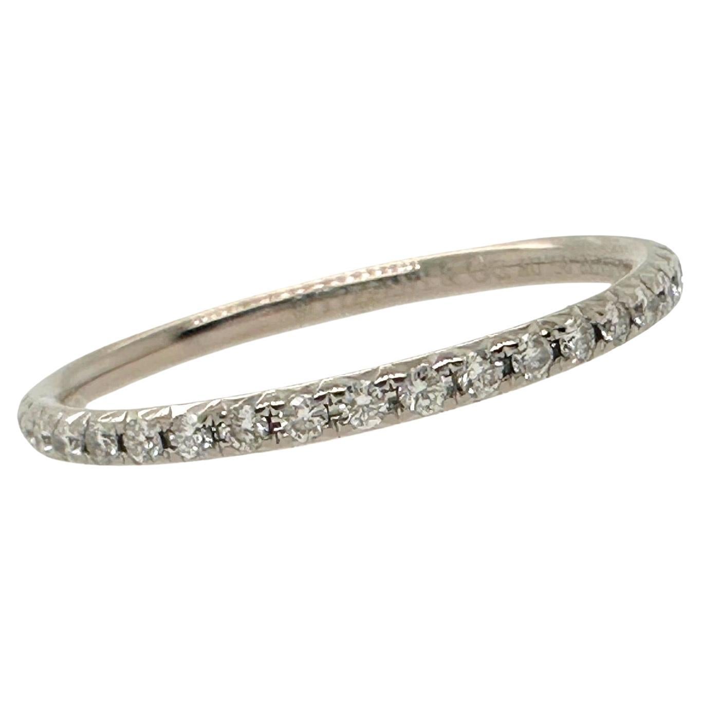Tiffany & Co. Bague d'éternité en or blanc 18k avec diamant en forme de cercle complet