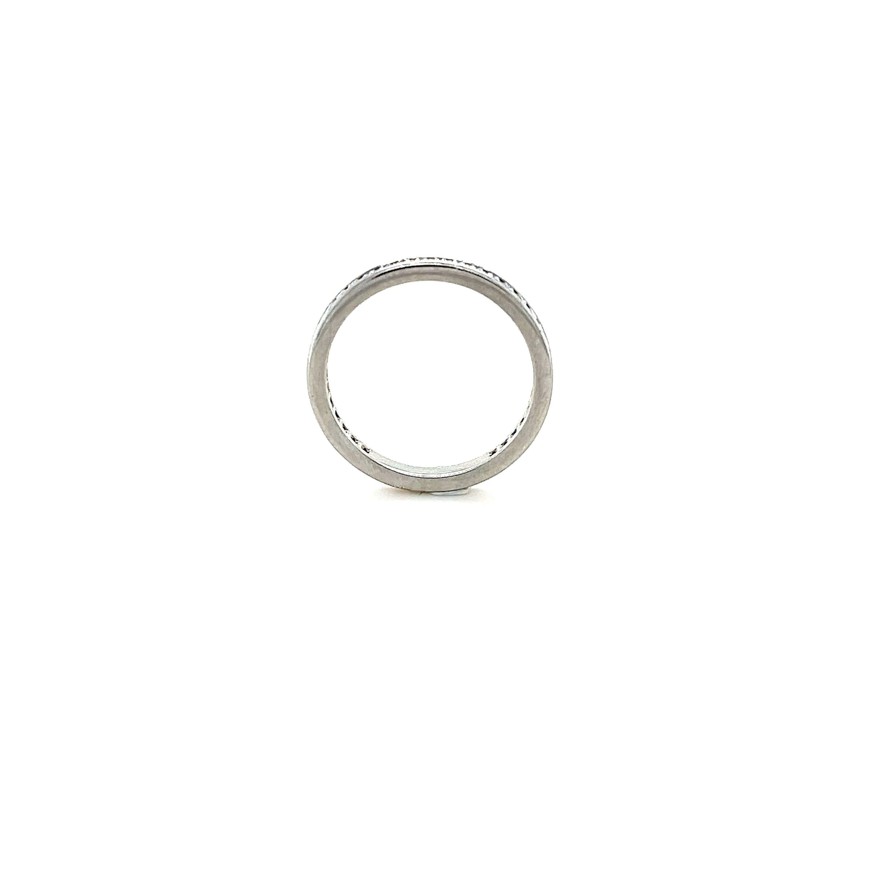 Brilliant Cut Tiffany & Co Full Circle Diamond Wedding Ring 0.55ct For Sale