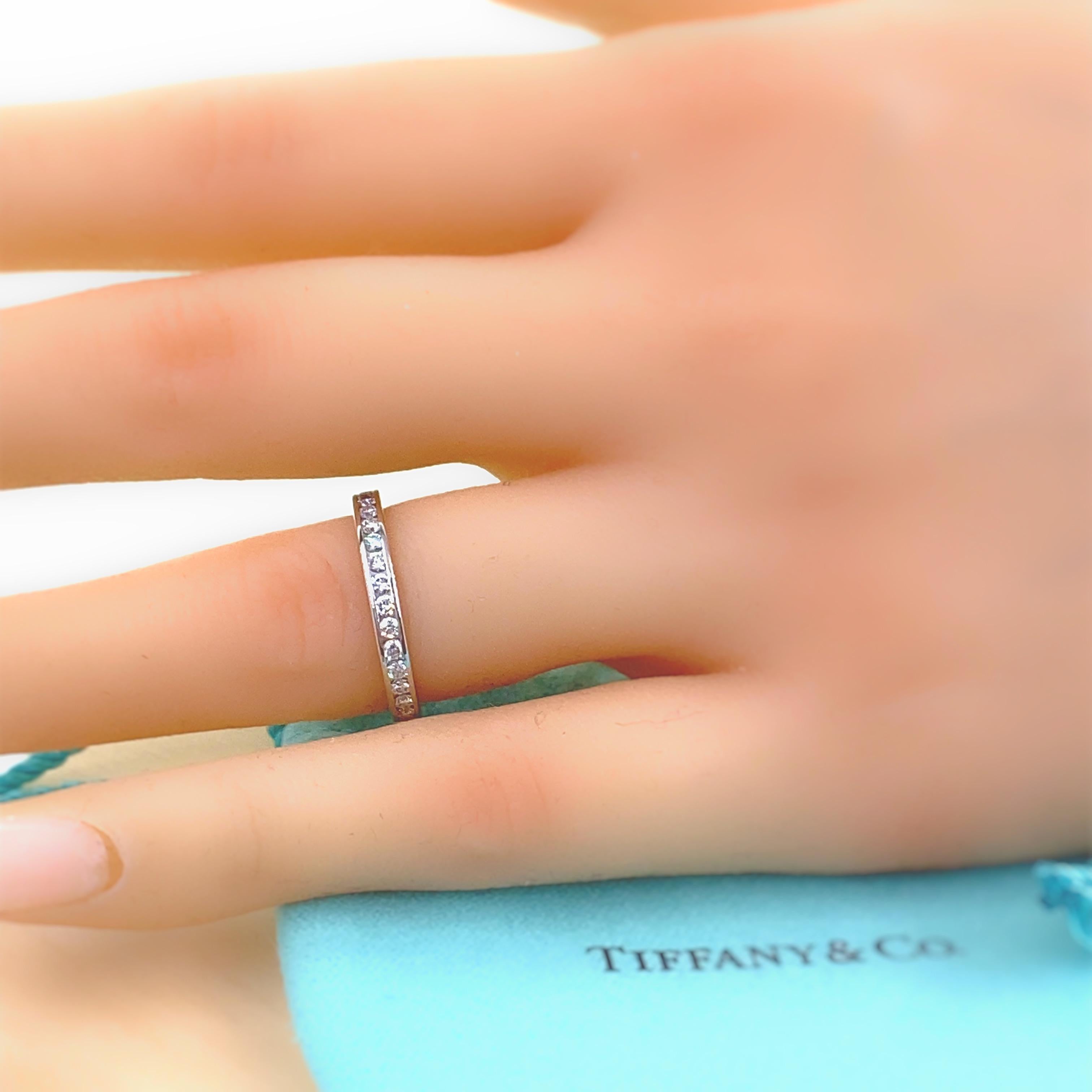 Tiffany & Co. Full Circle Eternity Wedding Band Ring 0.56 Carat Platinum 1