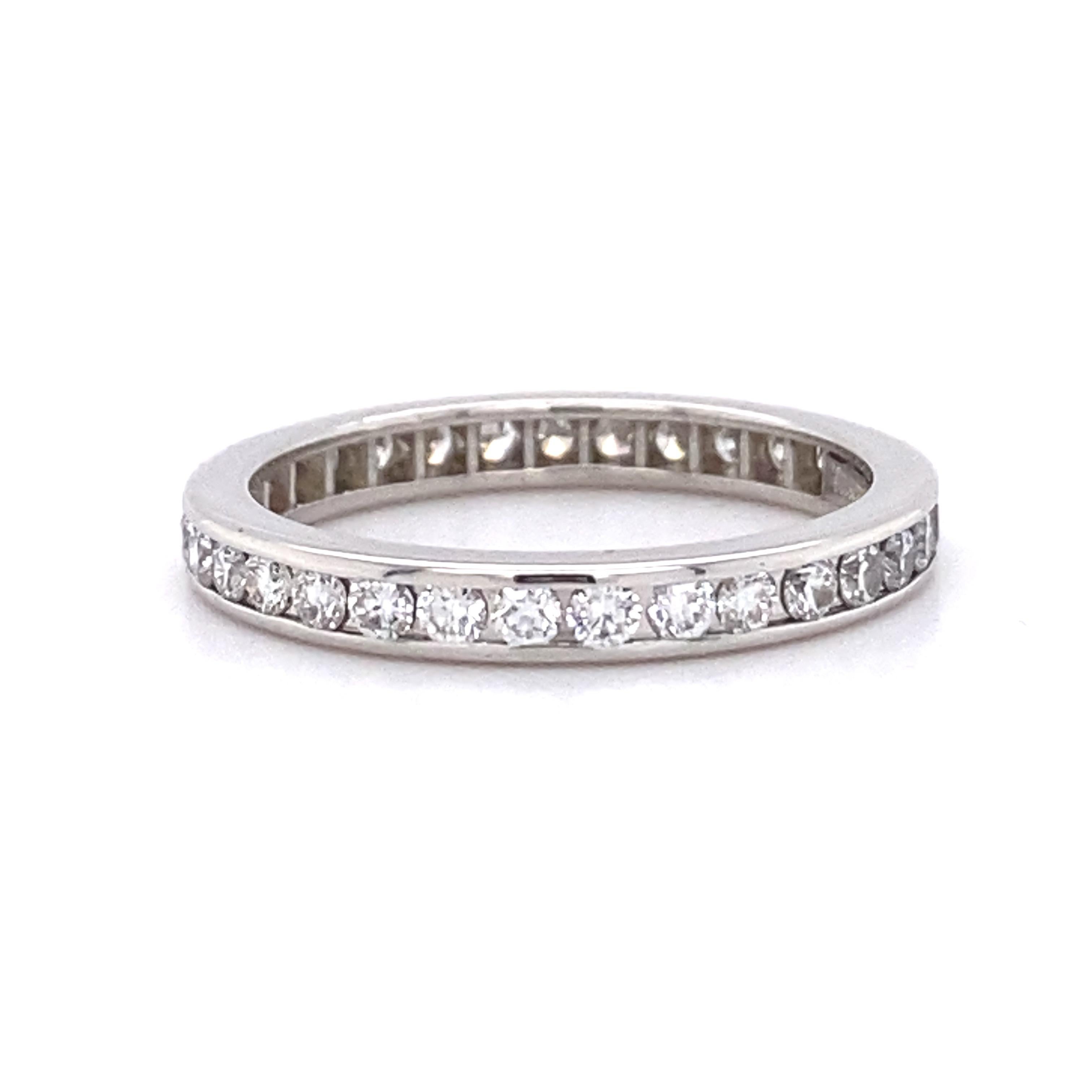 Tiffany & Co. Full Circle Eternity Wedding Band Ring 0.56 Carat Platinum 2