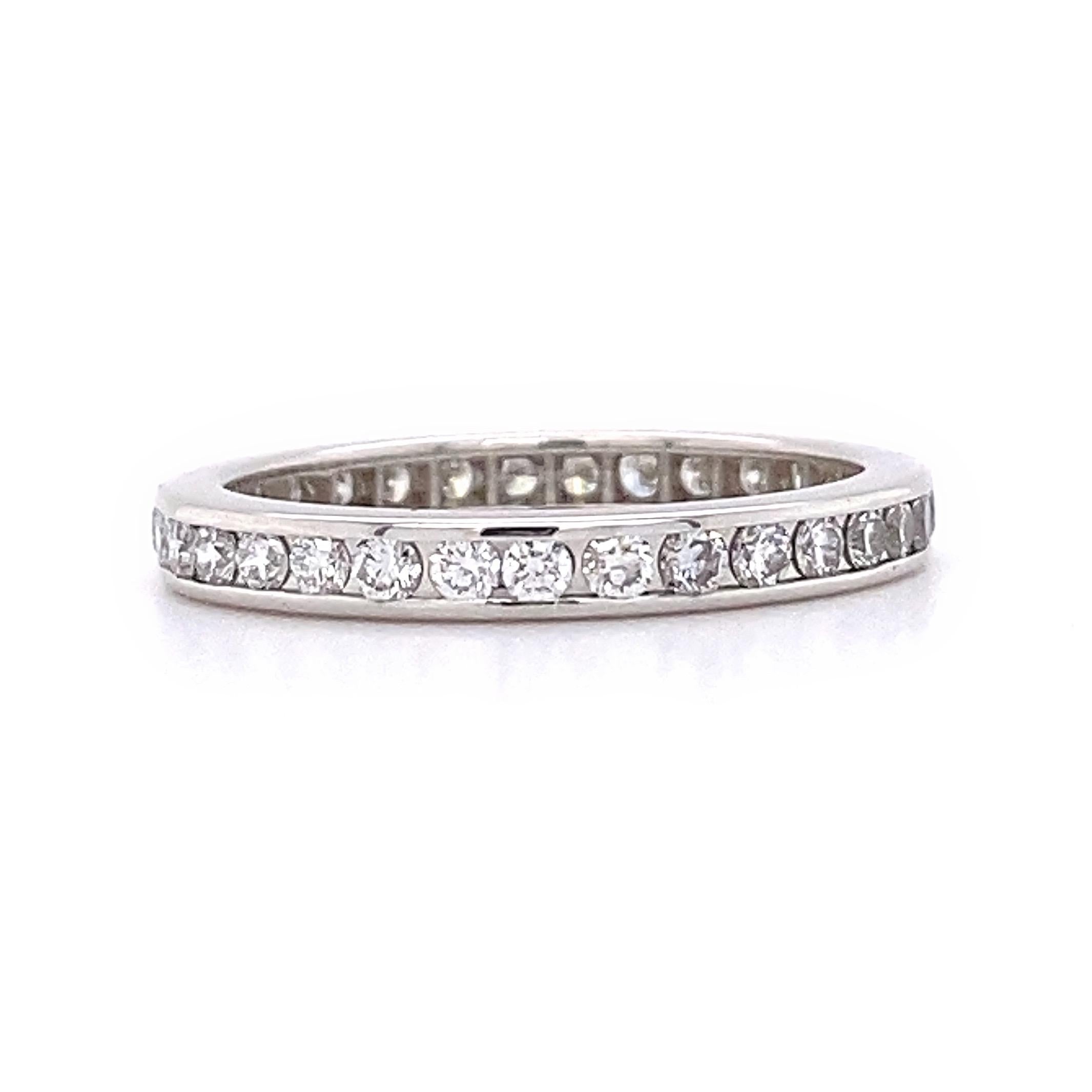 Tiffany & Co. Full Circle Eternity Wedding Band Ring 0.56 Carat Platinum 3