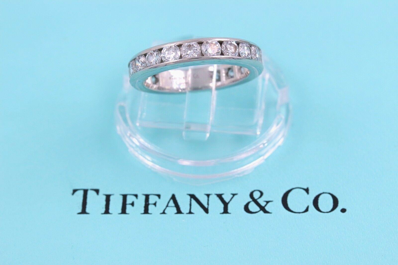 Tiffany & Co. Full Circle Platinum Diamond Eternity Band Ring 1.80 Carat 2