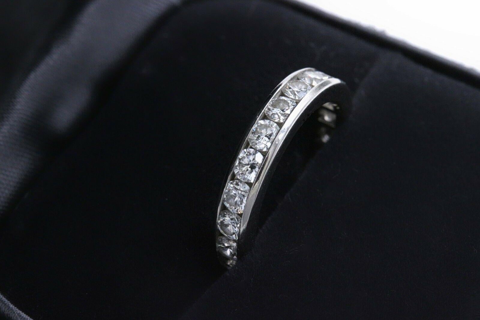 Tiffany & Co. Full Circle Platinum Diamond Eternity Band Ring 1.80 Carat 1